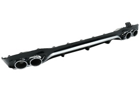 Difuzor Bara Spate cu Ornamente Toba compatibil cu Mercedes E-Class W213 2016-> E53 Design Silver - Img 7