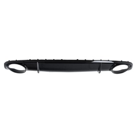 Difuzor Bara Spate cu Ornamente Toba negru lucios compatibil Audi A4 B8 B8.5 Facelift 2012-2015 RS4 Design - Img 2