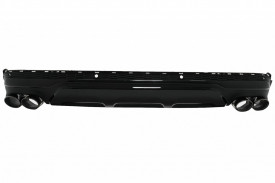 Difuzor Bara Spate Evacuare Dubla compatibil cu Audi Q7 SUV 4M Facelift 2020-> Negru - Img 2