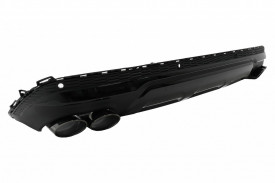 Difuzor Bara Spate Evacuare Dubla compatibil cu Audi Q7 SUV 4M Facelift 2020-> Negru - Img 4