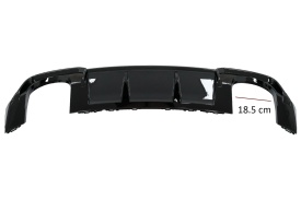 Difuzor Bara Spate Negru Lucios compatibil cu Audi A3 8V Facelift (2016-2019) Sedan Cabrio RS3 Design doar pentru bara S-Line - Img 7