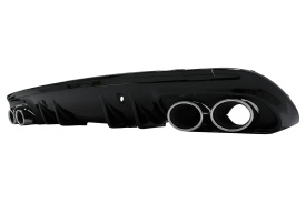 Difuzor cu ornamente evacuare compatibil cu Mercedes C-Class W205 S205 2014-2020 C43 Design pentru bara Sport Line - Img 7