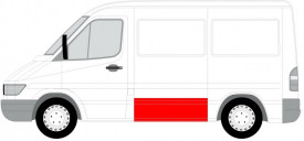 Element reparatie perete lateral stanga MERCEDES SPRINTER W901 1996-2006 (42.5cm, partea inferioara) - Img 2