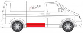 Element reparatie tabla usa glisanta dreapta VW T5 2003-> (strat, model scurt, lungime 118cm) - Img 2