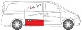 Element reperatie fata de usa exterioara Mercedes Vito W639 2004-2014, parte montare usa culisanta spate - Img 2