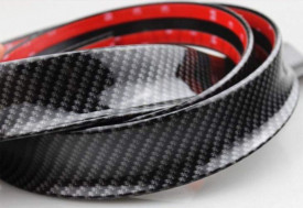 Eleron auto universal din cauciuc tip M Carbon Design lungime 150 cm x 3.5 cm latime cu capete din plastic - Img 4