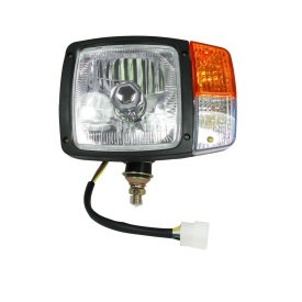 Far cu Semnalizare, Cu Cablu, Utilaje Dezapezire Buldoexcavator Tractor H4, 24V, Stanga - Img 1