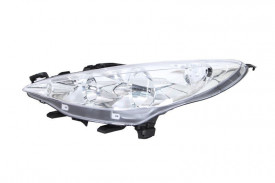 Far Stanga H1/H7, electric, cu motor, culoare cromat, culoare semnalizator transparent se potrivește PEUGEOT 207 2006-2015