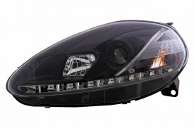 Faruri DAYLIGHT LED compatibil cu Fiat Grande Punto (09.2005-2008) Negru - Img 2
