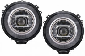Faruri Full LED compatibil MERCEDES G-Class W463 (2005-2017) Crom Facelift 2018 Design cu Dynamic Start Up - Img 2