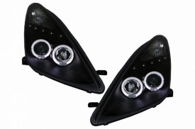 Faruri LED DRL compatibil cu Toyota Celica T230 (1999-2005) Angel Eyes Negru - Img 5