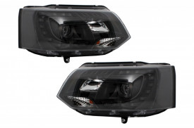 Faruri LED DRL Dayline compatibil cu VW Transporter T5 (2010-2015) Design Negru - Img 2