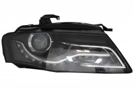 Faruri Xenon Cu Lumini de zi Integrate LED (DRL) compatibil cu Audi A4 B8 8K 2007-2011 Fundal Negru - Img 2