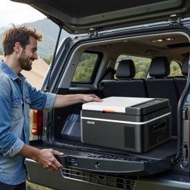 Frigider auto de 20L, voltaj operare 12V 24V DC si 100-240V AC 60W, -20C - 20 grade C pentru exterior, camping, rulote - Img 8