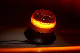 Girofar 12/24V, 9 LED-uri, prindere cu magnet, cablu cu mufa de bricheta 7.8 m, portocaliu, Fristom - Img 3