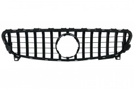 Grila Centrala compatibil cu Mercedes A-Class W176 Facelift (09.2015-2018) A45 GT-R Panamericana Design Negru Crom - Img 4