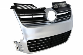 Grila Centrala compatibil cu VW Golf 5 V (2003-2008) R32 Design Brushed Aluminium - Img 3