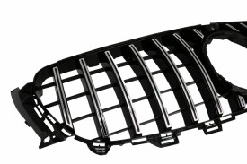 Grila Centrala compatibil Mercedes E-Class W213 S213 C238 2016-2019 GT-R Panamericana Design Negru Crom Cu Camera 360 - Img 3