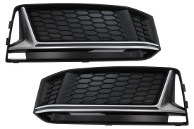 Grile Laterale compatibil cu Audi A4 B9 Sedan Avant S-Line 2016-2018 RS4 Design Silver - Img 1