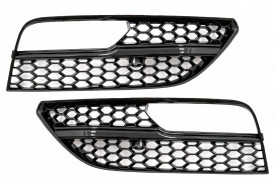 Grile Laterale Proiectoare compatibil cu Audi A3 8V 2013-2015 RS3 Design Negru Lucios - Img 2