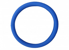 Husa volan piele ecologica perforata, albastru, diam. 38 cm - Img 1