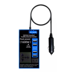 Inverter auto multifuctional de la 12V la 220V, putere maxima 1600W