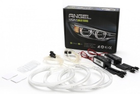 Kit Angel Eyes CCFL compatibil cu far BMW seria 3 E46 cu Far BOSCH, 4x146mm, galben - Img 3