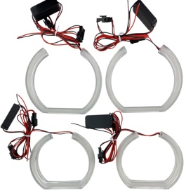 Kit Angel Eyes SMD DTM compatibil cu BMW Seria seria 3 E90, E91 2005-2012, 2x106mm + 2x120mm - Img 6