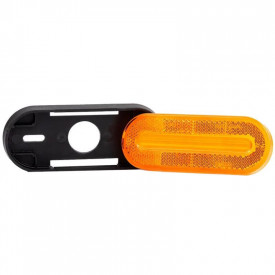 Lampa gabarit 124x51, LED, functie semnalizare, cu suport, galbena, 12-36V, FT-071-Z Fristom - Img 2