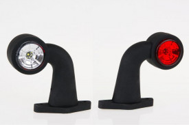 Lampa gabarit cu brat cu cot 90 grade, 130mm FT-009-D, LED, alb-rosie, 12-36V Fristom