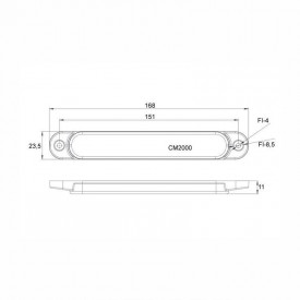 Lampa gabarit LED, galbena, 12-36V, cu catadioptru, FT-065 Z Fristom - Img 5