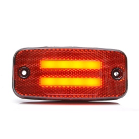 Lampa gabarit, lumina de clarificare, LED neon, Rosu, 12-24V, WAS Polonia 1139 W158 - Img 3