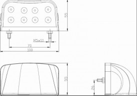 Lampa numar 100x55, 8 LED-uri, 12-30V FT-026 Fristom - Img 5