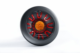 Lampa stop LED, 3 functii, tip hamburger, 59x39x29, 12/24V, FT-313 Fristom, cu rama neagra - Img 1
