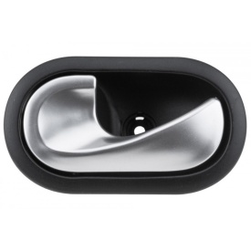 Maner interior deschidere usa stanga fata si spate compatibil Renault Clio III 2005-2012, Kangoo 2008-2021, Modus 2004-2012, Twingo 2007-2014, culoare argintiu - Img 4
