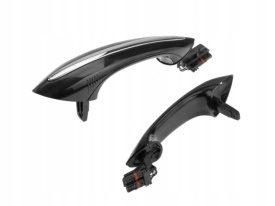 Maner usa compatibil BMW Seria 5 F10 F11 2009-2015 Seria 5 F07 2009-2017 Seria 7 F01 F02 F03 F04 2008-2015, Fata Spate Dreapta, pentru masini cu functie Keyless Entry Keyless Go si iluminare, culoare negru - Img 2