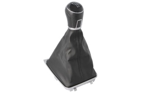Nuca schimbator auto cu manson imitatie piele neagra Vw Golf 7 2012-2017, 5 trepte
