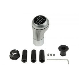Nuca schimbator de viteze compatibil cu BMW Seria 1 E81, E82, E87, Seria 3 E90 E91, E92 2005-2012, Seria 5 E60 E61 2003-2010, X3 E83 2003-2010, X5 E53 2000-2006 Z4 E85, 6 trepte, culoare argintiu mat