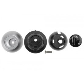 Nuca schimbator de viteze compatibil cu Fiat 500 Abarth 2007->, 5 trepte, culoare argintiu mat - Img 3