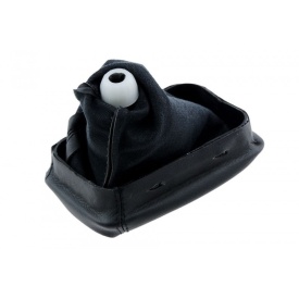 Nuca schimbator de viteze cu rama si manson piele ecologica compatibil Mercedes Clasa C W202 1994-2000, W203 2000-2007, Clasa E W210 1996-2003, 5 trepte, piele ecologica, negru - Img 2