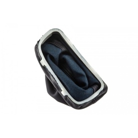 Nuca schimbator de viteze cu rama si manson piele ecologica compatibil Mercedes Clasa C W203 2002-2008, 6 trepte, piele ecologica, negru - Img 2