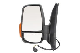 Oglinda retovizoare completa, (electric, convexa, incalzita, crom) parte montare STANGA compatibil cu FORD TRANSIT 2013-2018
