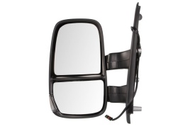 Oglinda retovizoare completa, (manual, convexa, crom) parte montare STANGA compatibil cu IVECO DAILY 2006-2011 - Img 2