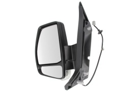 Oglinda retovizoare completa, (manual, convexa, crom) parte montare STANGA compatibil cu FORD TRANSIT CUSTOM 2012-2017