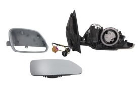 Oglinda retovizoare completa, (mecanic, convexa, captuseala) parte montare DREAPTA compatibil cu VW POLO 2005-2009