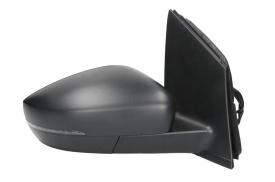 Oglinda retovizoare completa, (mecanic, convexa, crom) parte montare DREAPTA compatibil cu VW POLO 2009-2014