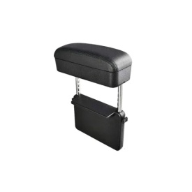 Organizator auto cu suport tip cotiera, negru cu cusatura neagra, incarcare wirelles