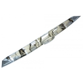 Ornament capac buton haion portbagaj compatibil Ford Focus II Facelift 2007-2010, pentru versiunea cu 3 sau 5 usi cromat - Img 3