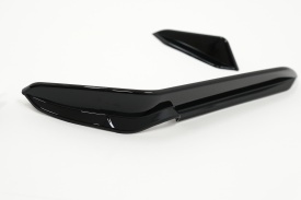 Ornamente bara fata flapsuri compatibil cu VW Golf 7.5 R Hatchback 2017-2020 Negru Lucios - Img 4