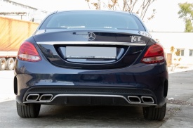 Ornamente bara Spate flapsuri compatibil cu Mercedes C Class W205 2014-2020 Negru Lucios - Img 8